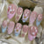 Elegantes floral inspiriertes Press-On-Nagelset Brehn