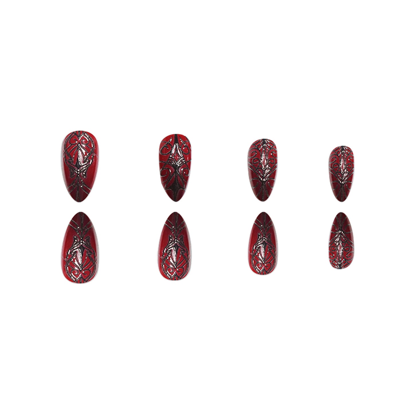 Gothic-inspirierten Stiletto Press-On Nagelverlängerungen Brehn