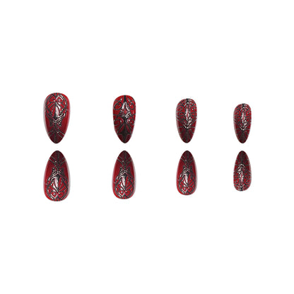 Gothic-inspirierten Stiletto Press-On Nagelverlängerungen Brehn