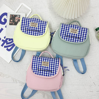 Süße Gingham-Muster isolierte Lunch Tasche Brehn
