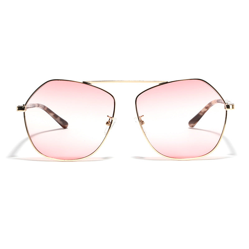 Damen geometrische Sonnenbrille mit luxuriösem Metallrahmen Brehn
