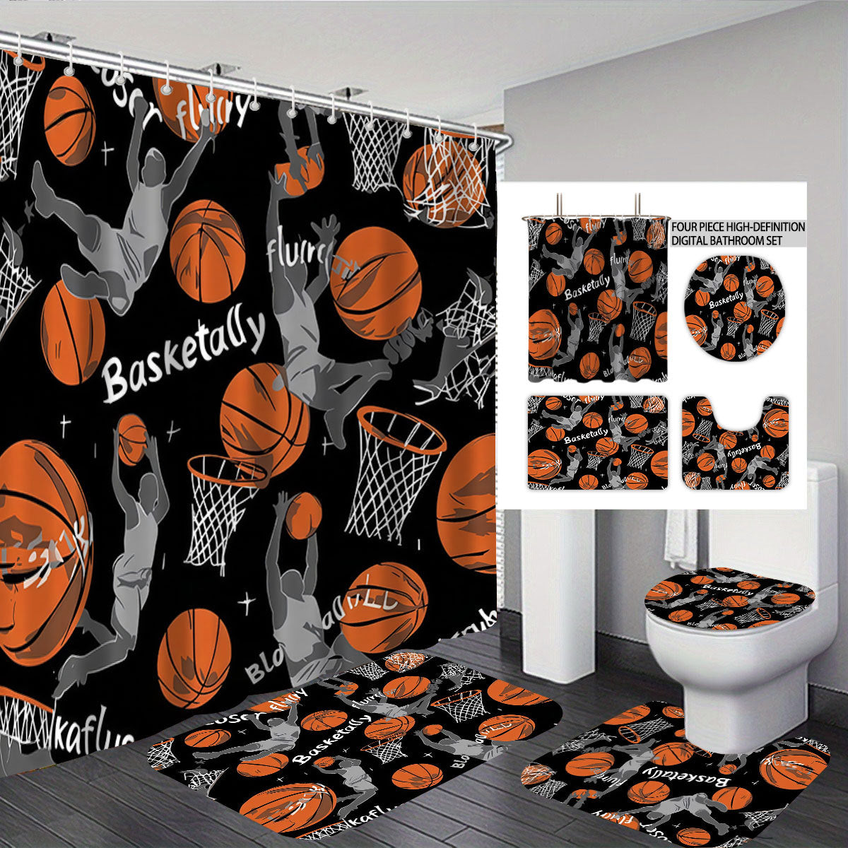 Basketball-Themen Badezimmer Dekor Set Brehn
