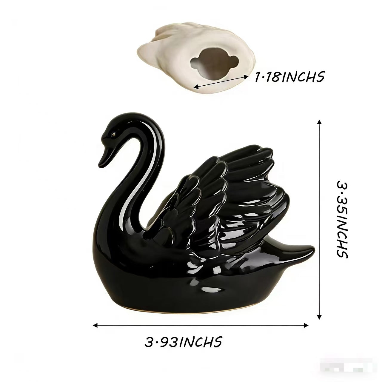 Elegante Keramikschwanfigur Brehn