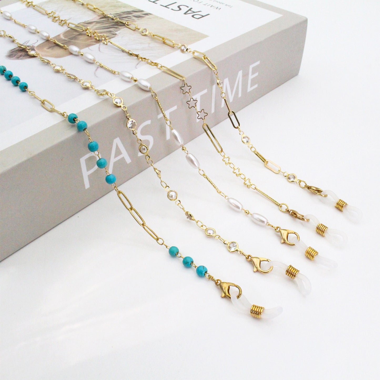 Chunky Bead Schmuck Brille Kette Brehn