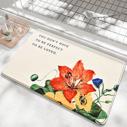 Dekorative Florale Sprüche Badmatte Brehn