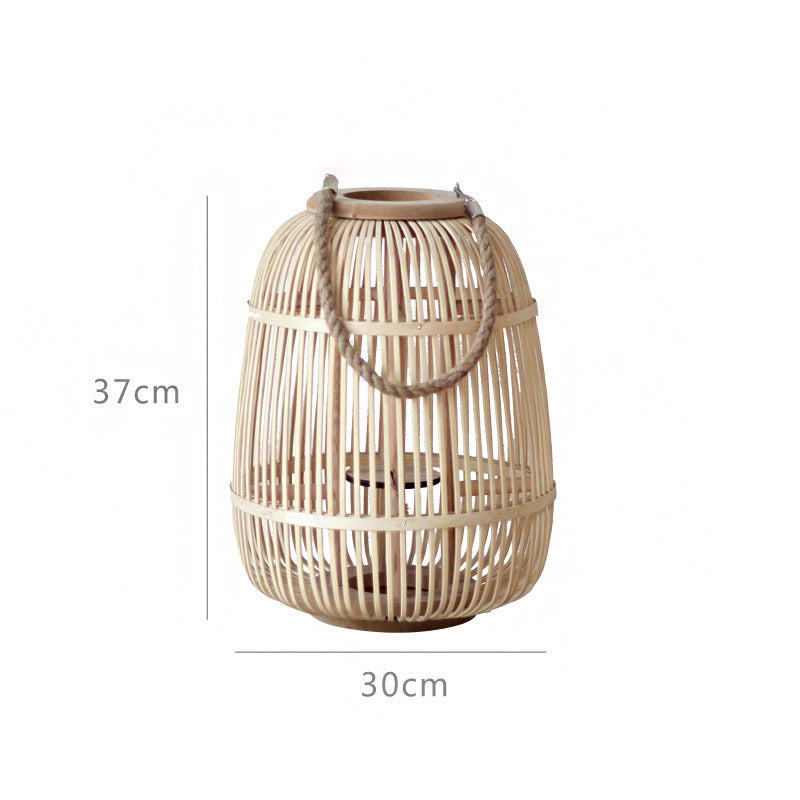 Stilvolle Rattan-Laterne Brehn