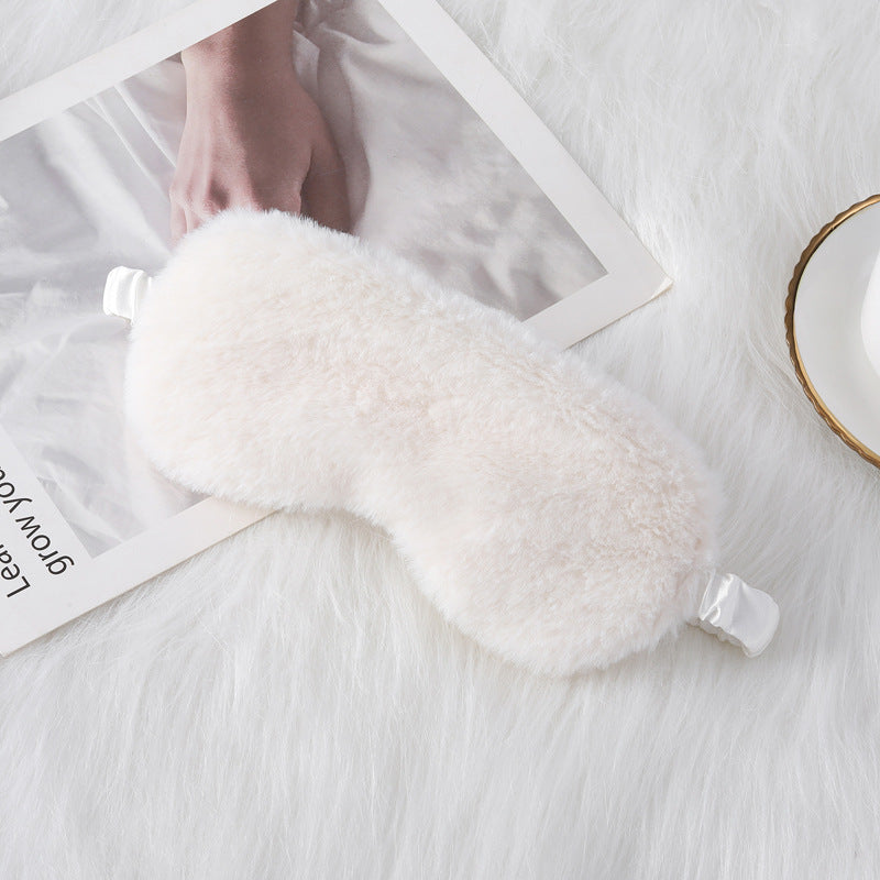 Damen nan kuschelige Schlafmaske aus Plüsch mit verstellbarem Elastikband und lichtundurchlässigem Innenfutter Brehn
