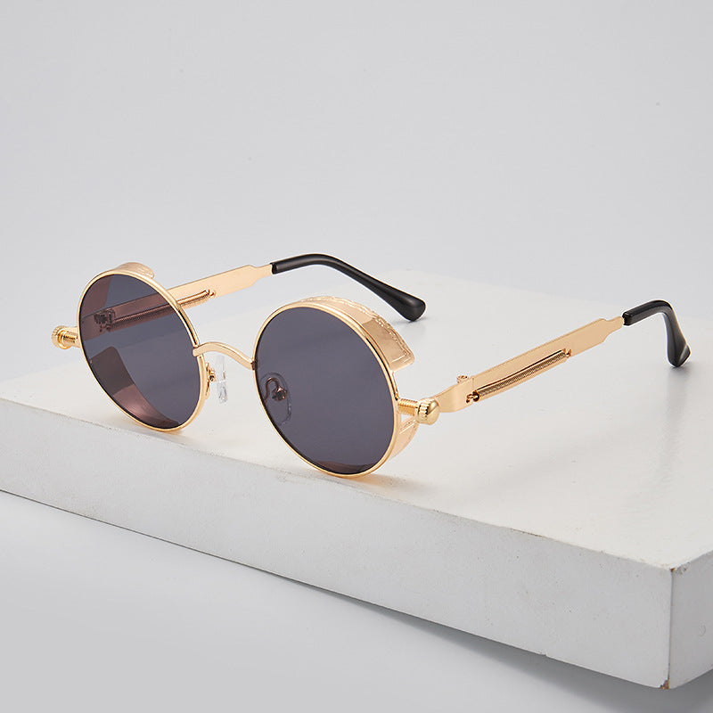 Damen Retro-inspirierte runde Sonnenbrille mit speziellen Gläsern Brehn