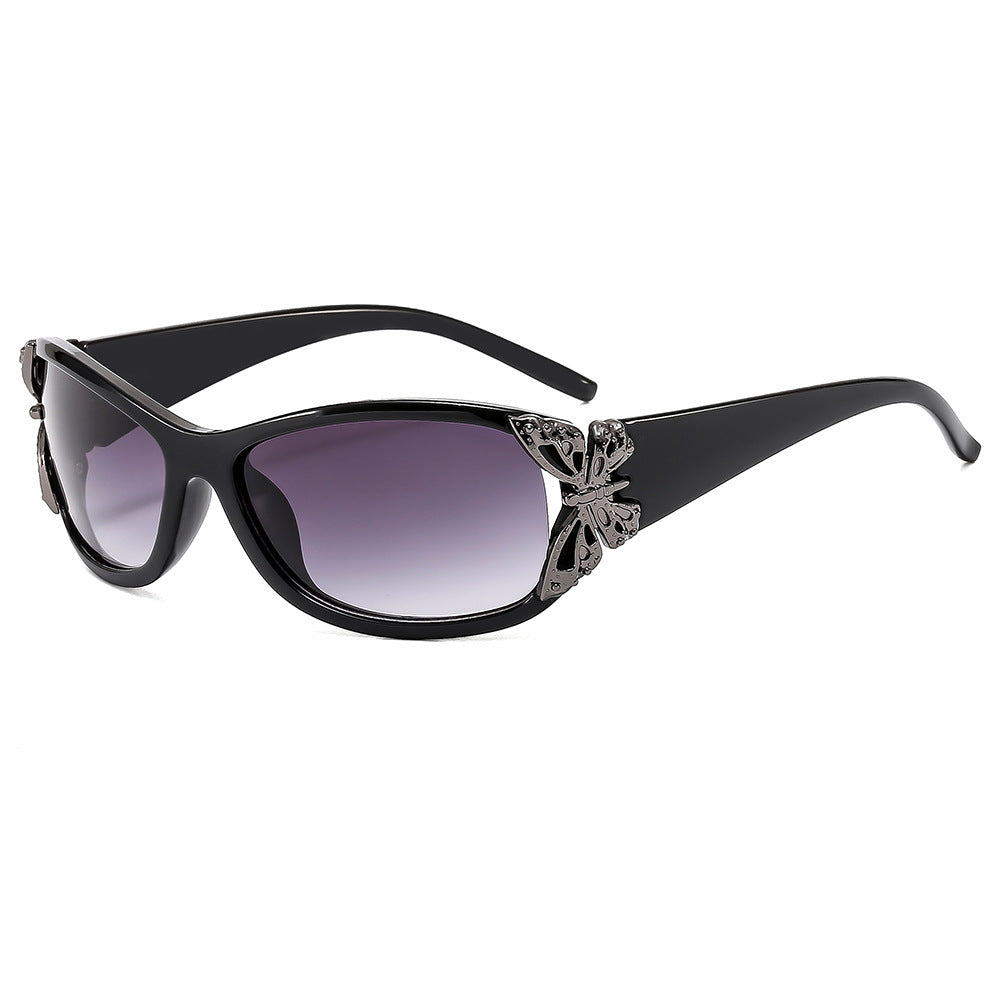 Modebewusste, mit Schmetterlingen verzierte Sonnenbrille Brehn