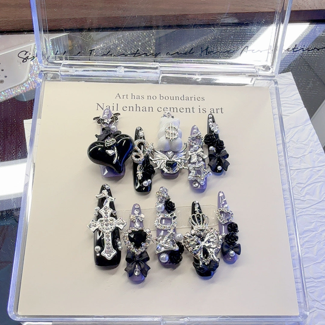 Künstlerisches Gothic Nagelkunst Design Set