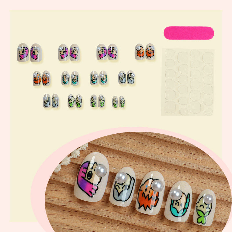 Cartoon-Themen Press-On Nagelkunst Set Brehn