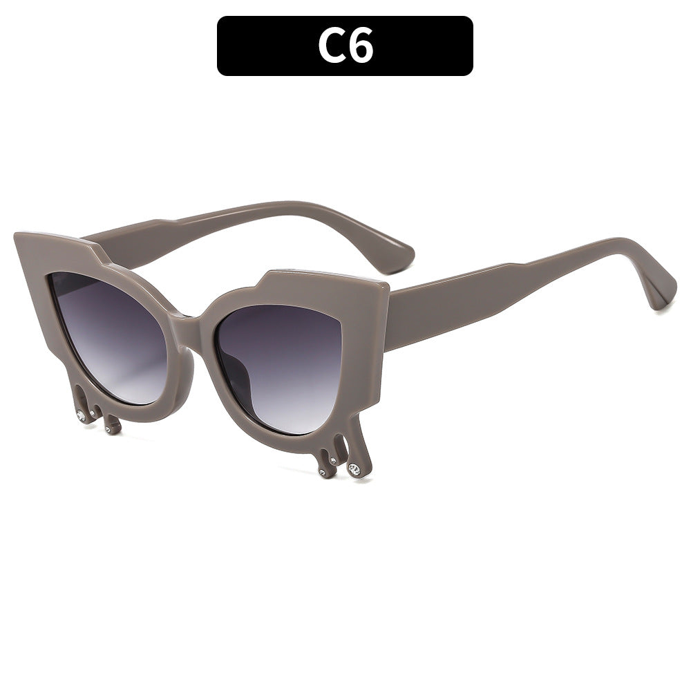 Einzigartige Künstlerische Cat-Eye Sonnenbrille