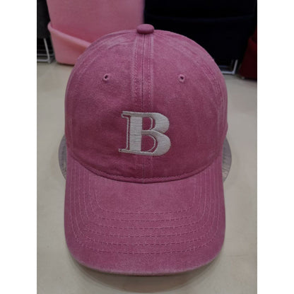 Damen Distressed Baumwoll-Baseballcap mit Buchstabenstickerei Brehn