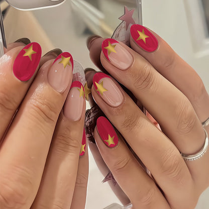 Kunstnagelset mit kreativem Sterne-Motiv Brehn
