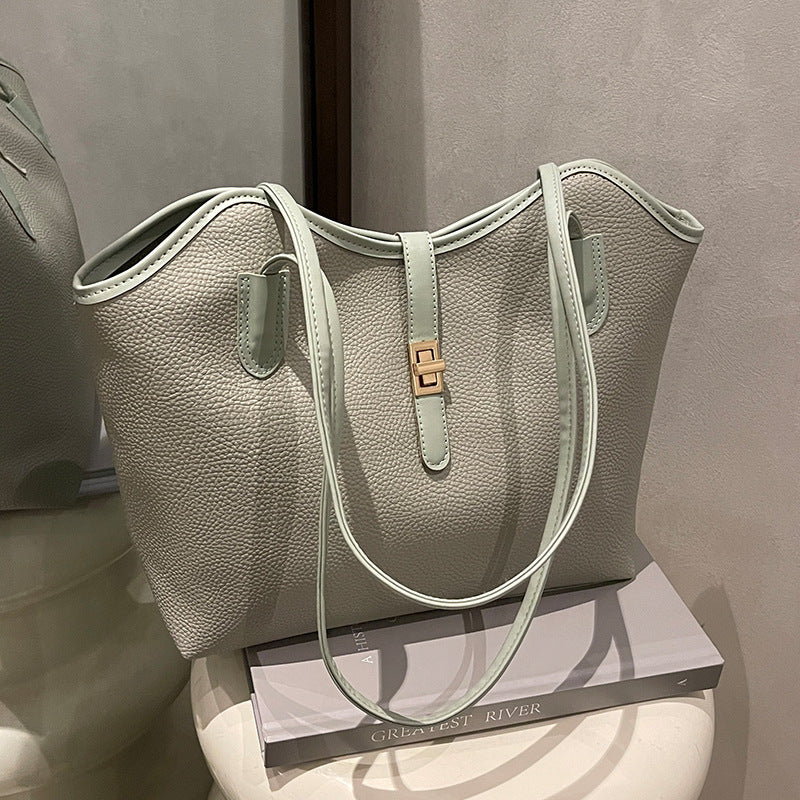 Elegante Strukturierte Leder Tote Bag