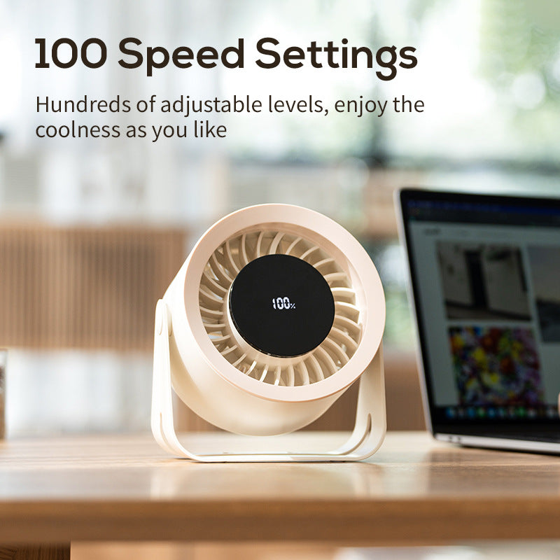 Unisex nan tragbarer USB-Ventilator mit integriertem Akku und LED-Batterieanzeige Brehn