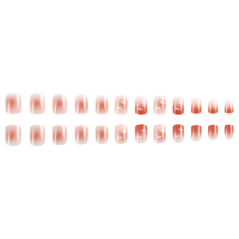 Ombre Cloud Design Press-On Nail Set Brehn