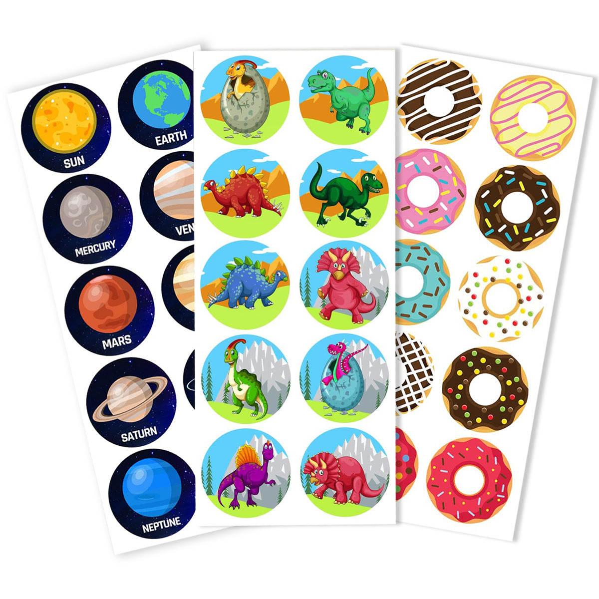Dekoratives Donut-Aufkleber-Set Brehn