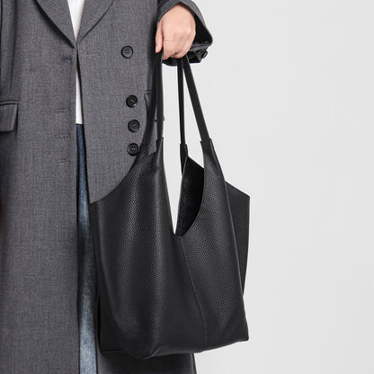Gepunktetes Leder Große Schulter Tasche