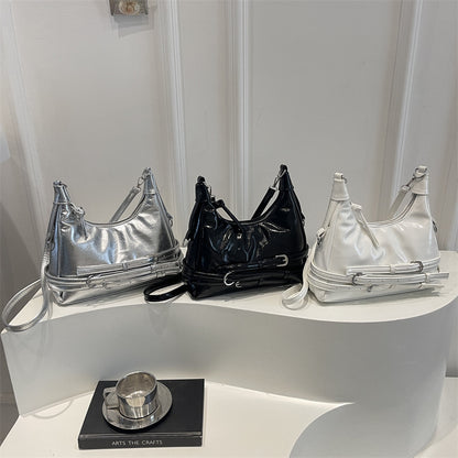 Trendige Glänzende Schultertasche