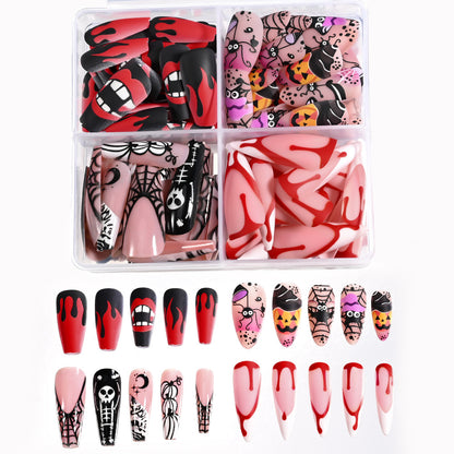 Florale Kunst Press-On Nagelspitzen Set