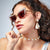 Damen Cat-Eye Sonnenbrille mit exklusivem Perlenspitzen-Rahmen Brehn