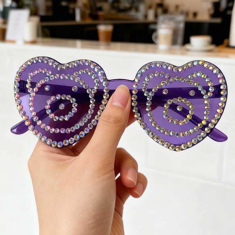 Herzförmige Strass-Sonnenbrille Brehn