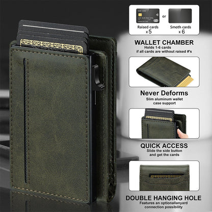 Slim RFID Schutz Leder Geldbörse Brehn