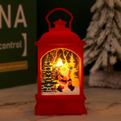 Nostalgische Weihnachtslaterne mit Santa-Motiv Brehn