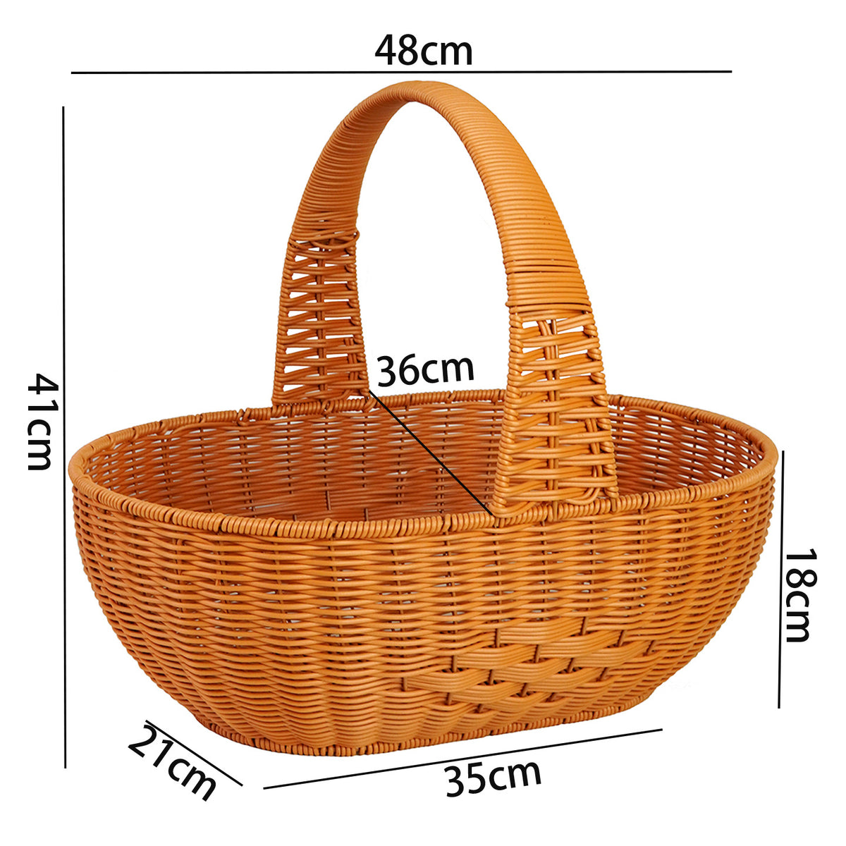 Großer Geflochtener Garten Picknickkorb Brehn