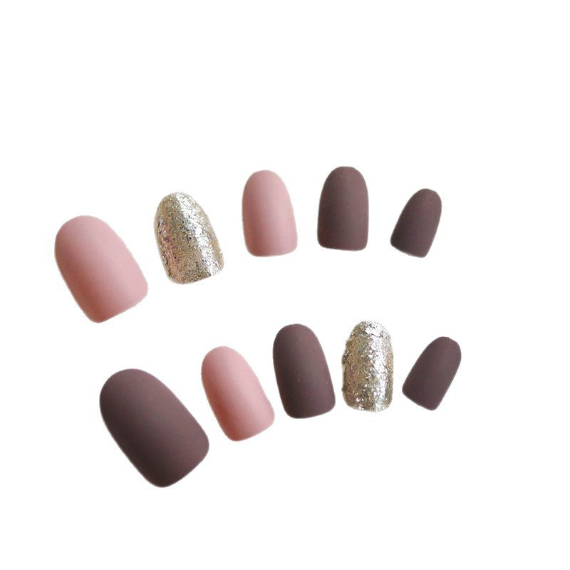 Matte und Glitter Press-On Nagel Set