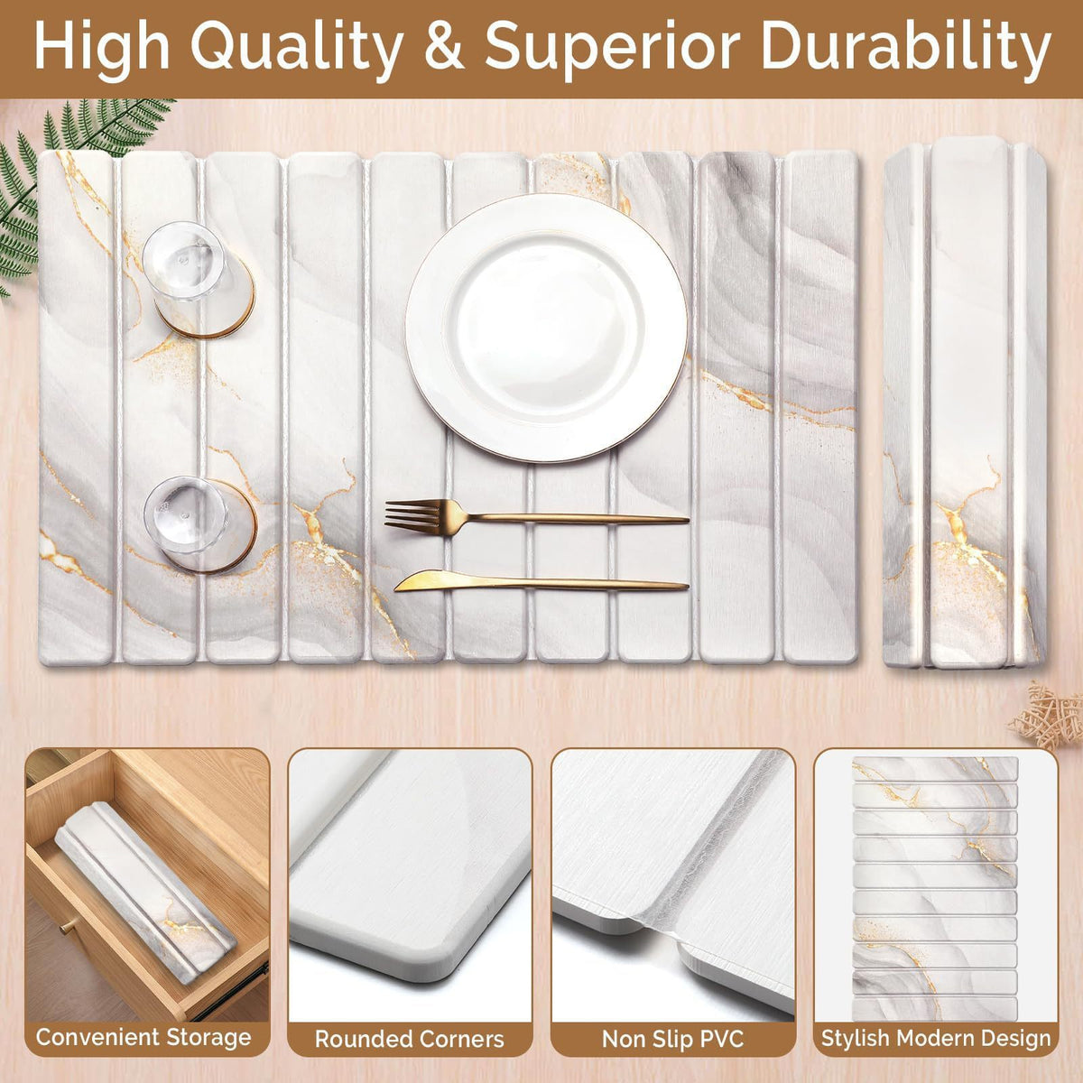 Elegante Marmor Design Küchenplatzsets