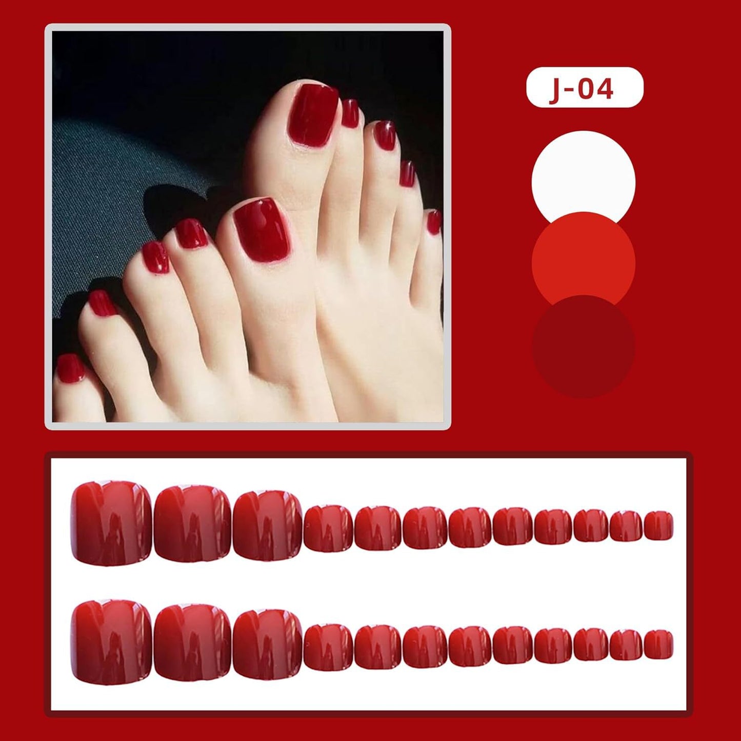 Fußnagelkunstset mit hochglänzender, eleganter Gel-Lackierung Brehn