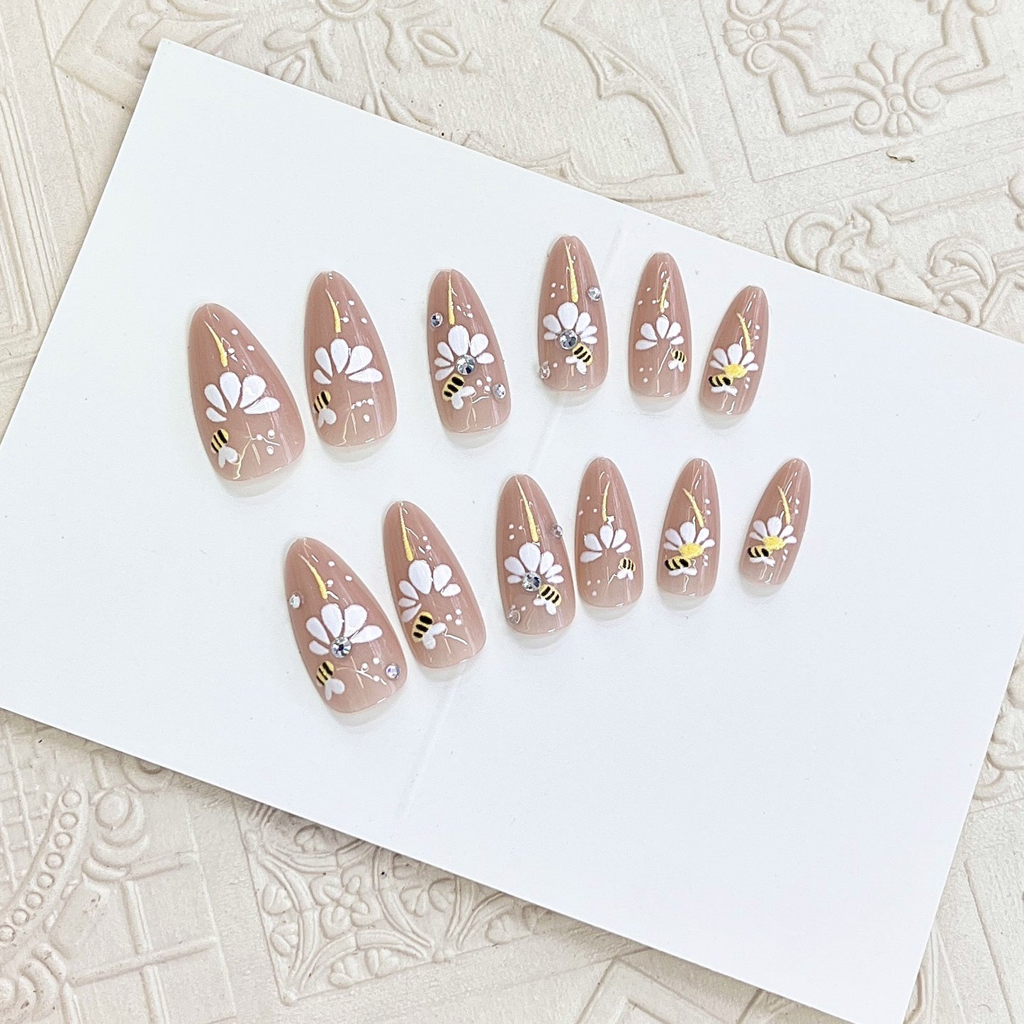 Künstlerische Blumeneindruck-Nagelspitzen Brehn