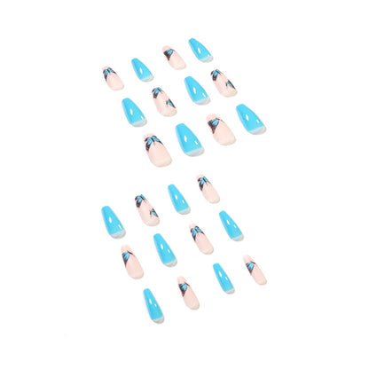 Kunstvolle Nagelverlängerungen mit Butterfly-Motiv Brehn