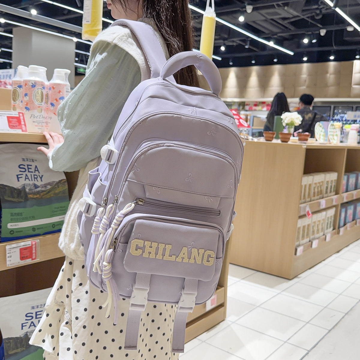 Stylischer gestickter multifunktionaler Rucksack Brehn