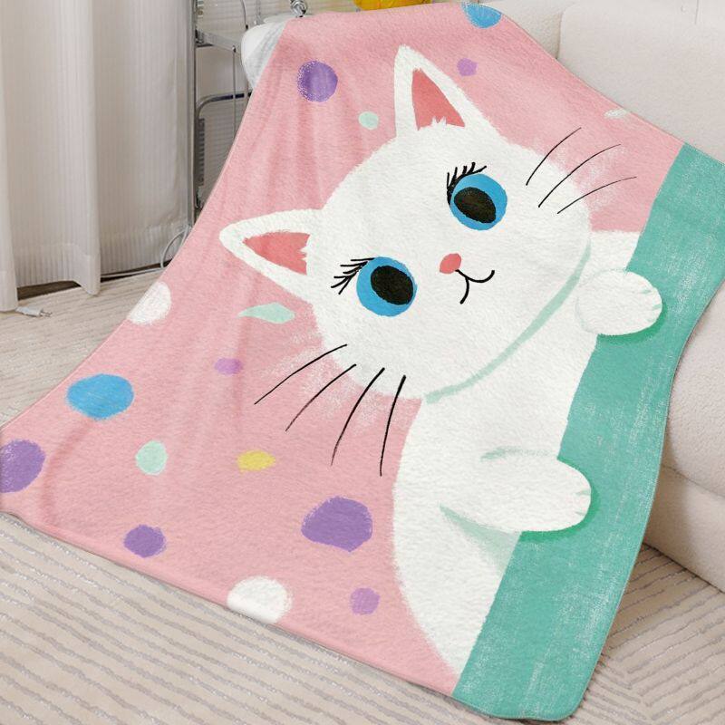 Niedliche Katzen-Themen-Fleece-Decke
