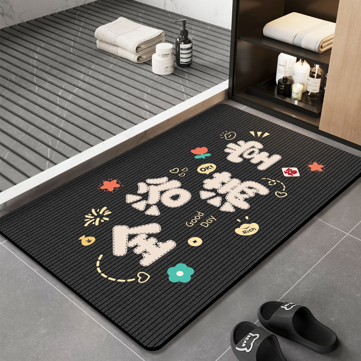 Inspirierender Badezimmerteppich