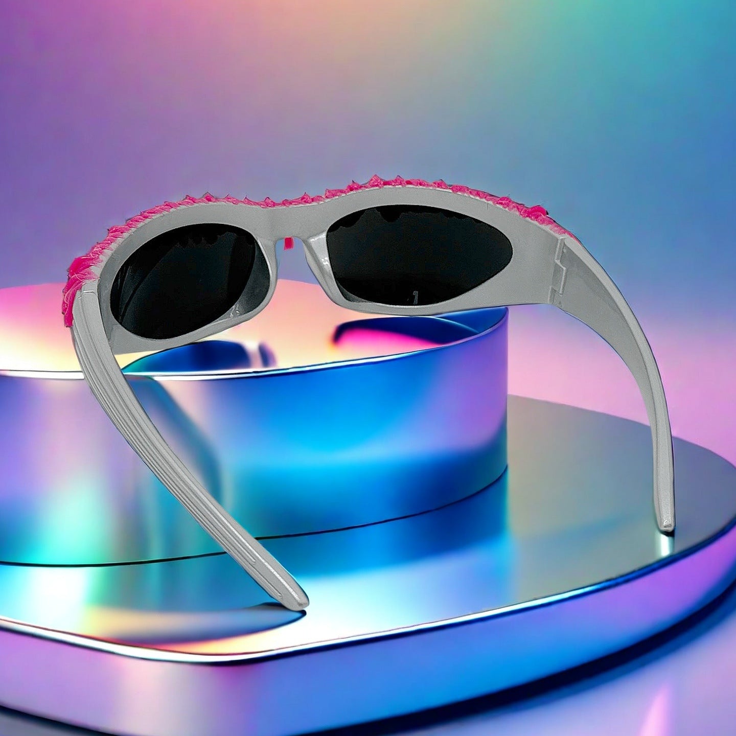 Damen trendige Sonnenbrille mit kreativem Flüssigkeitsrahmen Brehn