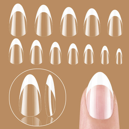 Elegante mandelförmige Press-On-Nageltipps
