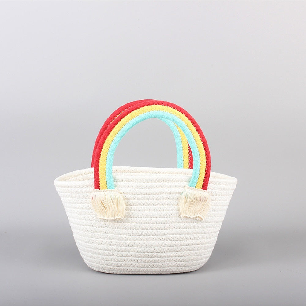 Stilvolle Strandtasche mit Buntem Regenbogenakzent Brehn