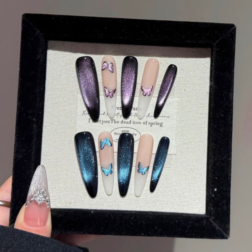 Künstlerische Lange Stiletto-Nagelverzierungen Brehn