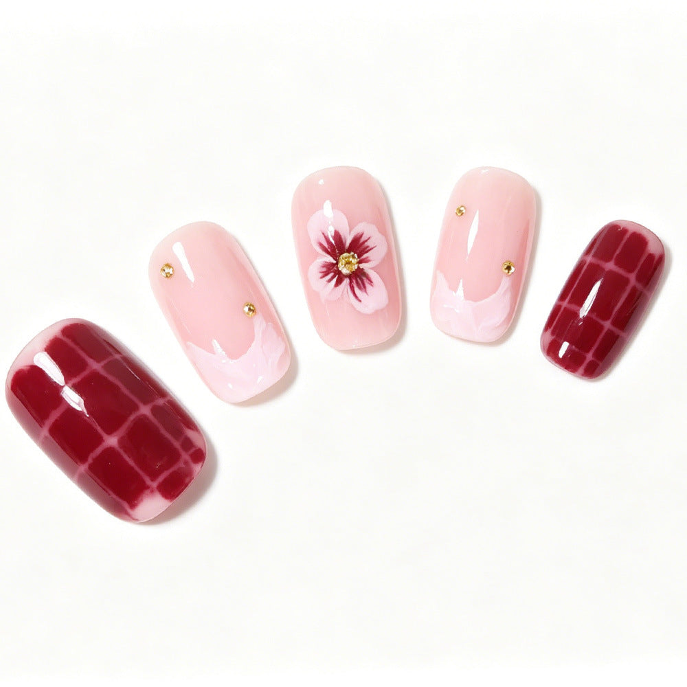 Elegante Blumen Acryl Nagelkunst Tipps Brehn
