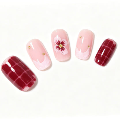 Elegante Blumen Acryl Nagelkunst Tipps Brehn