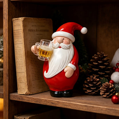 Dekorative Weihnachtsmannfigur mit Bierkrug Brehn
