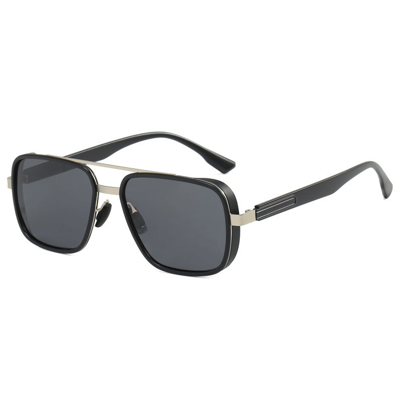 Damen elegante quadratische Sonnenbrille mit hochwertigem Metallrahmen Brehn