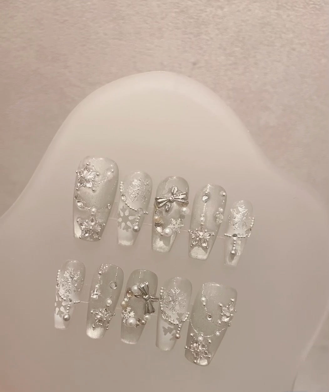 Frosted Dekoratives Design Press-On Nagelset
