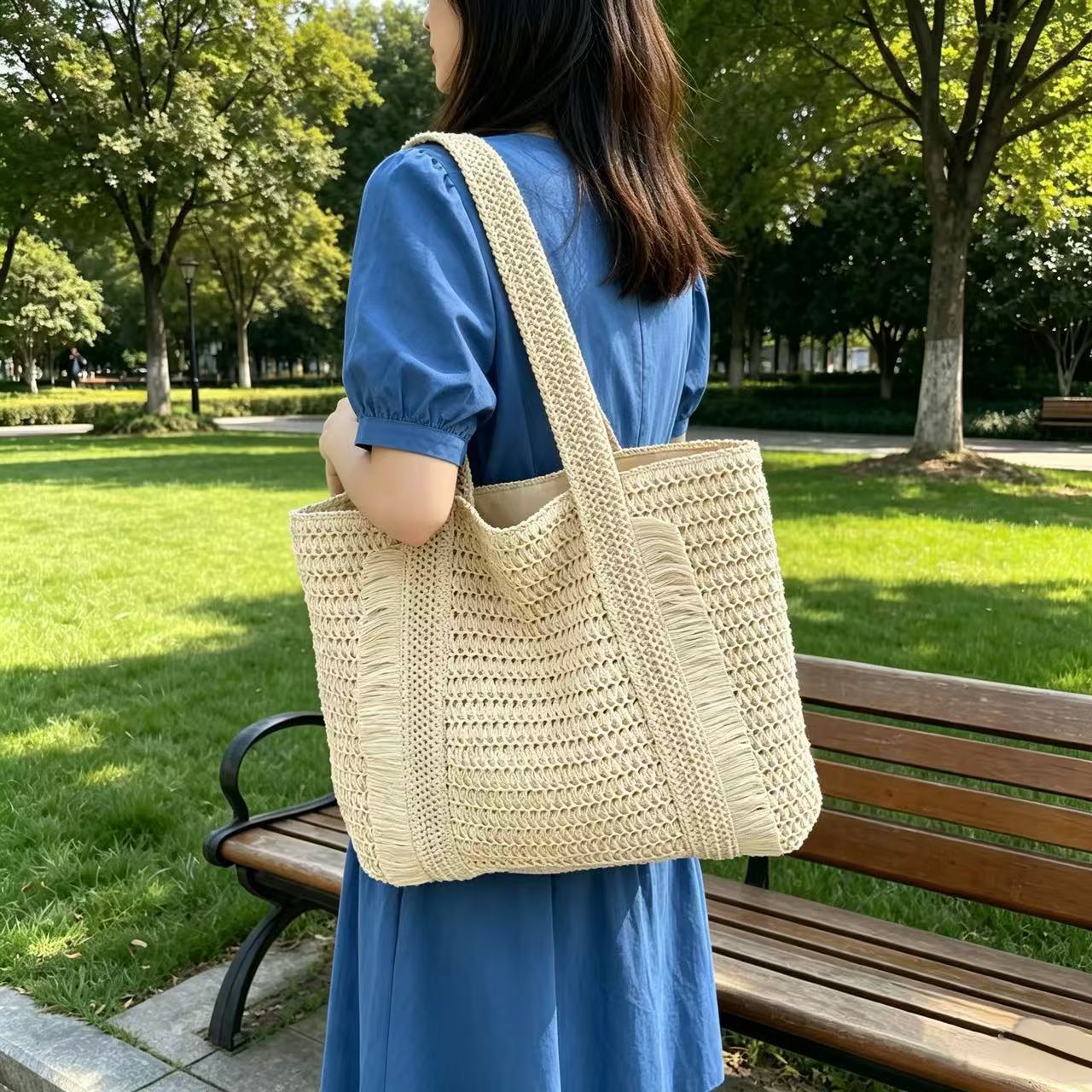 Strandtasche Aus Geflochtenem Naturmaterial Brehn