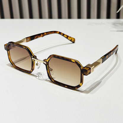 Moderne geometrische rechteckige Sonnenbrille Brehn