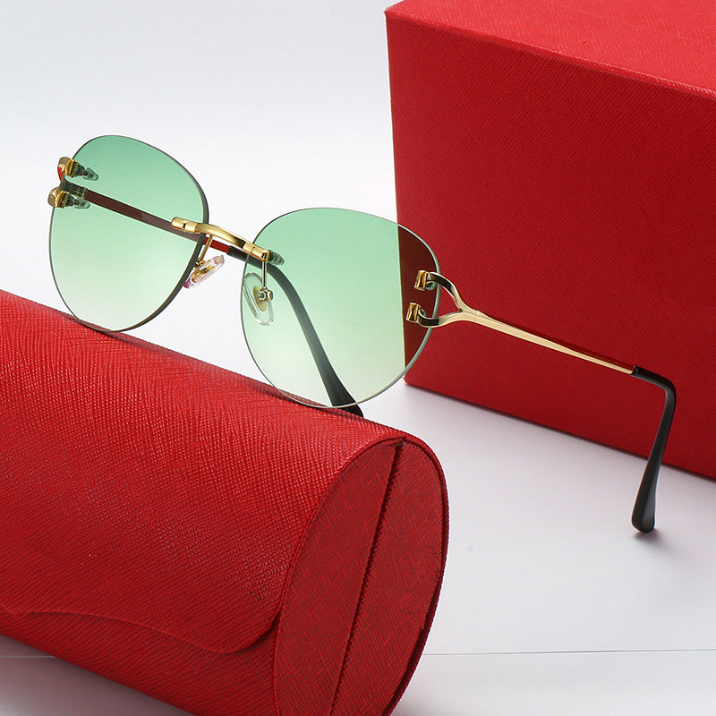 Damen elegante Cat-Eye Sonnenbrille mit Goldakzenten und UV-Schutz Brehn